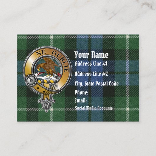 Graham Tartan en Badge Visitekaartje (Voorkant)