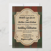Graham Tartan Faire-part de mariage an (Devant)