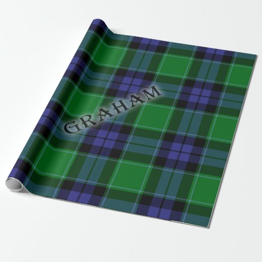 Graham Tartan met de achternaam Cadeaupapier (Uitgerold)