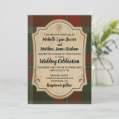 Graham Tartan Wedding Invitation Kaart (Staand voorkant)
