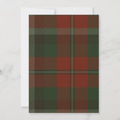Graham Tartan Wedding Invitation Kaart (Achterkant)