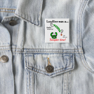 Grahame landline telefoons gepersonaliseerde namen vierkante button 5,1 cm