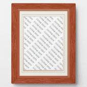 Grain de bois avec cadre Match Ajouter une plaque  (Devant)