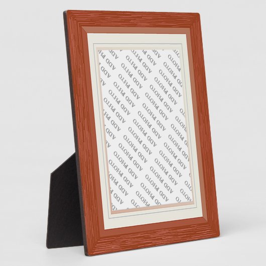 Grain de bois avec cadre Match Ajouter une plaque  (Côté)