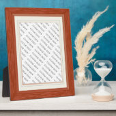 Grain de bois avec cadre Match Ajouter une plaque (Côté)