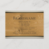 Grain de bois naturel Cartes en bois rustique Mono (Dos)