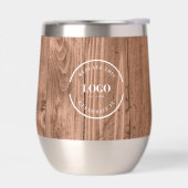 Grain de bois rustique marqué du logo du site Web (Gauche)
