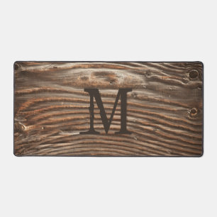 Grain de bois rustique Photo Monogramme Personnali
