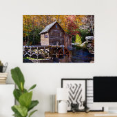 Grain Mill, Babcock, West Virginia Poster (Thuiskantoor)