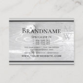 Grain naturel Bois blanc Cartes en bois Monogramme (Dos)