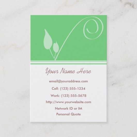 Graine de carte de visite de profil d'inspiration (Devant)