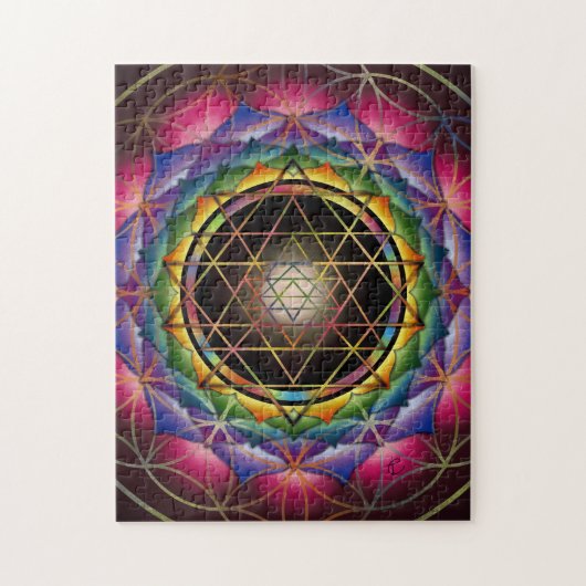 Graine de puzzle de mandala de la vie par Rachel (Vertical)