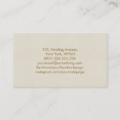 Graines de vie dorées en lotus Carte de visite (Dos)