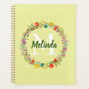Graines florales Grandes vertes Monogramme personn