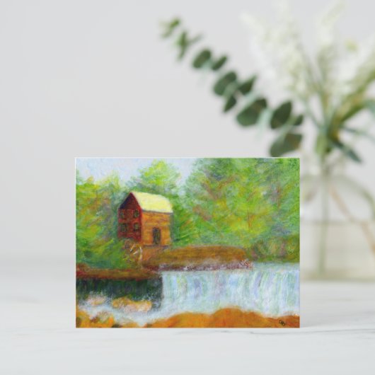 Grains, carte postale (Debout devant)