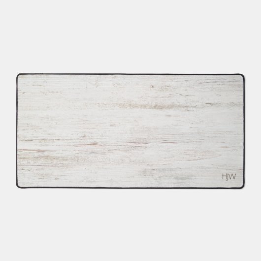 Grains de bois blanc classique avec initiales (Recto)