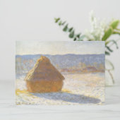 Grainstack in de ochtend, Sneeuw Effect door Claud (Staand voorkant)