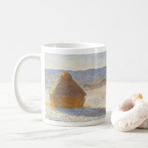 Grainstack in de ochtend, Sneeuw Effect door Claud Koffiemok