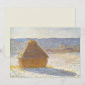 Grainstack in de ochtend, sneeuweffect door Claude (Voorkant / Achterkant)