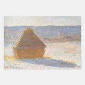 Grainstack in Morning, sneeuweffect door Claude Mo Inpakpapier Vel (Voorkant)