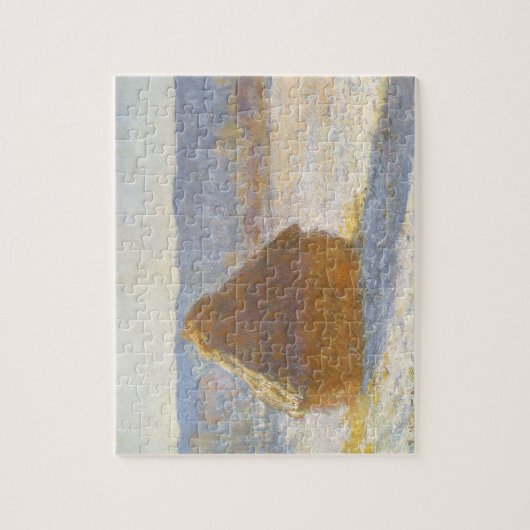 Grainstack in Morning, sneeuweffect door Claude Mo Legpuzzel (Verticaal)