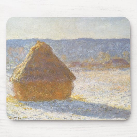 Grainstack in Morning, sneeuweffect door Claude Mo Muismat (Voorkant)