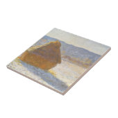 Grainstack in Morning, sneeuweffect door Claude Mo Tegeltje (Zijkant)