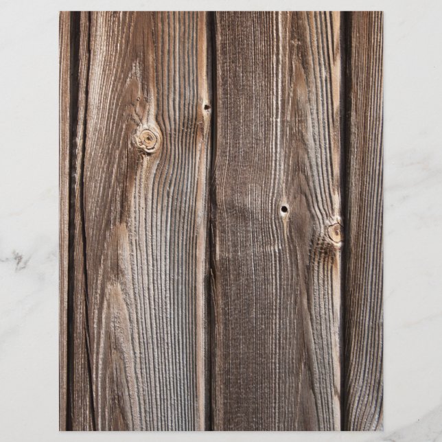 Grainy Barn Wood Rustisch plakboekpapier (Voorkant)