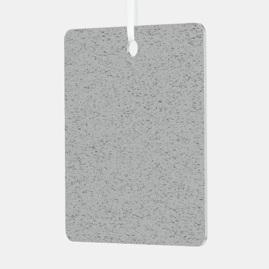 Grainy Plain Grey Kleurontwerp Metalen Ornament (Voorkant links)