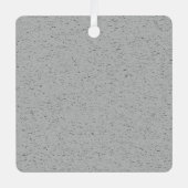 Grainy Plain Grey Kleurontwerp Metalen Ornament (Voorkant)