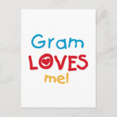 Gram Loves Me T-shirts en geschenken Briefkaart (Voorkant)