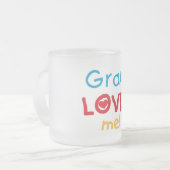 Gram Loves Me T-shirts en geschenken Matglas Koffiemok (Voorkant links)