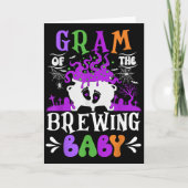 Gram Of The Brewing Baby Grandma To Be Halloween Kaart (Voorkant)