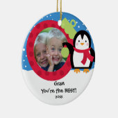 Gram Photo Penguin-kerstversiering Keramisch Ornament (Rechts)