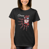 Gram Snowman Candy Cane Kerstrood Pet T-shirt (Voorkant)
