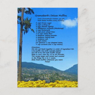 GramaBarb's Deluxe Muffin Recipe Briefkaart