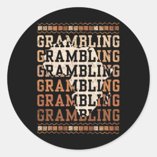 Grambling HBCU met Afrika Alumni Historisch Zwart Ronde Sticker