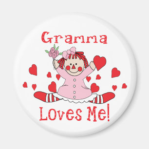 Gramma Love's me Rag Doll Magneet