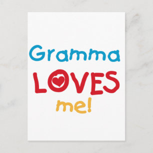 Gramma Loves Me T-shirts en geschenken Briefkaart