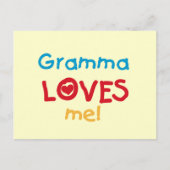 Gramma Loves Me T-shirts en geschenken Briefkaart (Voorkant)