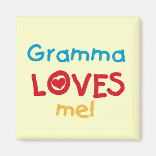 Gramma Loves Me T-shirts en geschenken Magneet