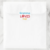Gramma Loves Me T-shirts en geschenken Ronde Sticker (Tas)