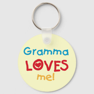 Gramma Loves Me T-shirts en geschenken Sleutelhanger