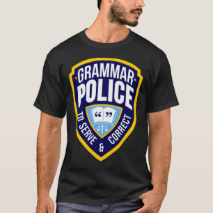 Grammaire Badge de police T-shirt classique