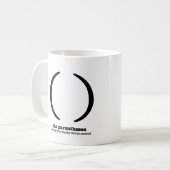 Grammar Coffee Mok haakjes Punctuatie Humor (Voorkant links)