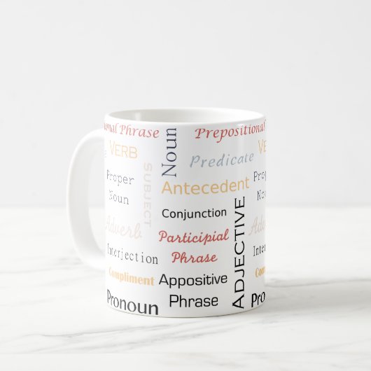 Grammar Geek 11 oz Witte Mok (Voorkant links)