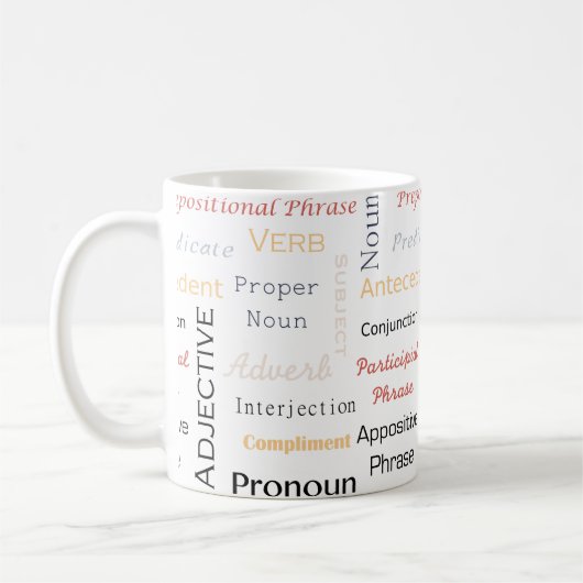 Grammar Geek 11 oz Witte Mok (Links)