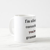 Grammar Guardian Mug : Sip, Snicker et Correct (Devant gauche)