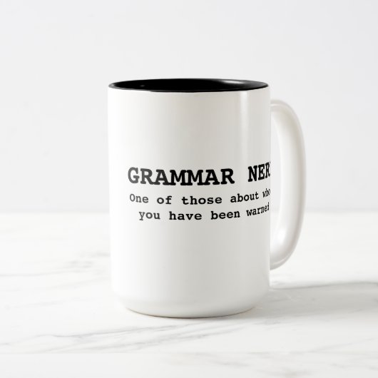 Grammar Nerd Mok (Voorkant rechts)