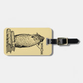 Grammar Owl zegt Whom Bagagelabel (Voorkant horizontaal)